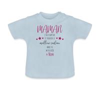 Spreadshirt Meilleur Cadeau C’est Moi Maman Fête des Mères Personnalisé Humour Personnalisable T Shirt Bébé Bio, 6-12 Mois, Bleu Clair