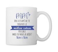 Spreadshirt Meilleur Cadeau C’est Nous Papa Fête Des Pères Personnalisé Humour Personnalisable Mug Blanc, taille unique, blanc