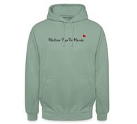 Spreadshirt Meilleur Papa du Monde Idée Cadeau Fête des Pères Sweat À Capuche Unisexe, XL, Vert-de-Gris