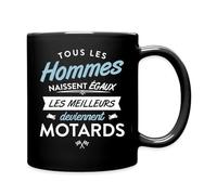 Spreadshirt Meilleurs Deviennent Motards Tasse Mug, taille unique, noir