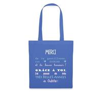 Spreadshirt Merci Crèche Puéricultrice Tote Bag, taille unique, bleu pâle