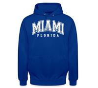 Spreadshirt Miami Beach Floride Sunshine State Florida Pride Sweat À Capuche Unisexe, 3XL, Bleu Royal