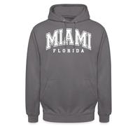 Spreadshirt Miami Beach Floride Sunshine State Florida Pride Sweat À Capuche Unisexe, 3XL, Gris éléphant