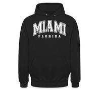 Spreadshirt Miami Beach Floride Sunshine State Florida Pride Sweat À Capuche Unisexe, XXL, Noir