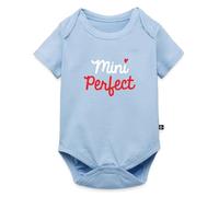 Spreadshirt Mini Perfect Enfant Fête des Pères Body Manches Courtes Bébé Bio, 62 (2-3 mois), bleu clair