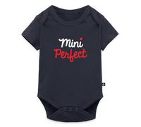 Spreadshirt Mini Perfect Enfant Fête des Pères Body Manches Courtes Bébé Bio, 92 (1,5-2 ans), bleu marine