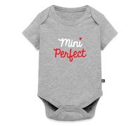 Spreadshirt Mini Perfect Enfant Fête des Pères Body Manches Courtes Bébé Bio, 92 (1,5-2 ans), gris chiné