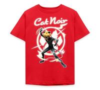 Spreadshirt Miraculous Chat Noir Adrien Super Héros T Shirt Enfant, 122/128 (7-8 Ans), Rouge
