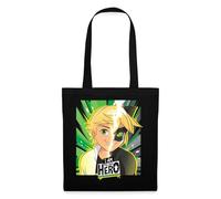 Spreadshirt Miraculous Je suis Mon Propre Héros Chat Noir Tote Bag, Taille Unique, Noir