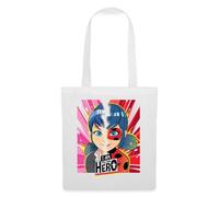 Spreadshirt Miraculous Je Suis Mon Propre Héros Ladybug Tote Bag, taille unique, blanc