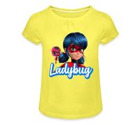 Spreadshirt Miraculous Ladybug Tikki T Shirt Fille À Fronces, 10 Ans, Jaune