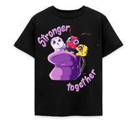 Spreadshirt Miraculous Plus Forts Ensemble T Shirt Enfant, 98/104 (3-4 Ans), Noir