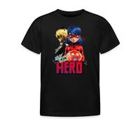 Spreadshirt Miraculous Sois Ton Propre Héros T Shirt Enfant, 122/128 (7-8 Ans), Noir