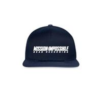 Spreadshirt Mission Impossible Dead Reckoning Logo en Blanc Casquette Snapback, Taille Unique, Marine/Marine