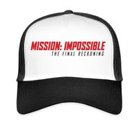 Spreadshirt Mission Impossible The Final Reckoning Logo du Film Casquette Trucker, Taille Unique, Blanc/Noir