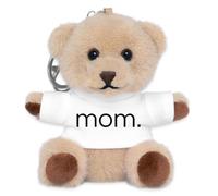 Spreadshirt Mom Maman Design Minimaliste Cadeau Fête des Mères Porte-clés peluche, taille unique, blanc