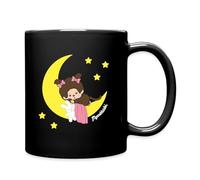 Spreadshirt Monchhichi Fille Endormie Mug Tasse, taille unique, noir