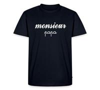 Spreadshirt Monsieur Papa Père T-Shirt Premium Homme, L, Bleu Marine