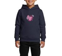 Spreadshirt Monster High™ Draculaura Fangtastic Sweat À Capuche Enfant Premium, 134/140 (8 Ans), Bleu Marine