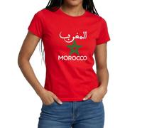 Spreadshirt Morocco Drapeau Maroc Étoile Cadeau Marocains T Shirt Femme