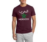 Spreadshirt Morocco Drapeau Maroc Étoile Cadeau Marocains T Shirt Homme