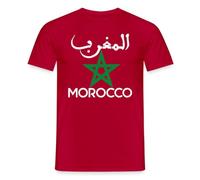 Spreadshirt Morocco Drapeau Maroc Étoile Cadeau Marocains T Shirt Homme