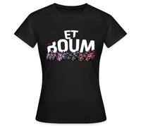 Spreadshirt MotoGP Et Boum Cadeau Moto T-Shirt Femme, L, Noir