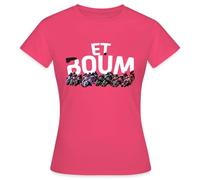Spreadshirt MotoGP Et Boum Cadeau Moto T-Shirt Femme, M, Rose azalée