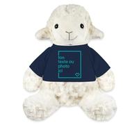 Spreadshirt Mouton Peluche Personnalisable Créez Votre Propre Mouton en Peluche Personnalisé Photo ou Texte, Taille Unique, Bleu Marine