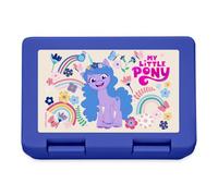 Spreadshirt My Little Pony Izzy Moonbow Arc-en-ciel Et Fleurs Boîte À Goûter, taille unique, bleu royal