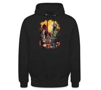 Spreadshirt Naruto Cool Design avec Kakashi, Iruka Et Naruto Sweat À Capuche Unisexe, M, Noir