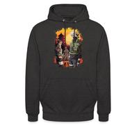 Spreadshirt Naruto Cool Design avec Kakashi, Iruka Et Naruto Sweat À Capuche Unisexe, S, Charbon