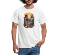 Spreadshirt Naruto Cool Design avec Kakashi, Iruka Et Naruto T Shirt Homme, L, Blanc