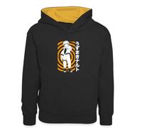 Spreadshirt Naruto Cool Design avec Naruto Sweat À Capuche Enfant Contrasté, S (5/6 Ans), Noir/Or