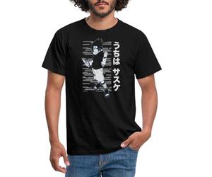 Spreadshirt Naruto Cool Design avec Sasuke T Shirt Homme, XL, Noir