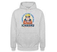 Spreadshirt Naruto Ichiraku Hidden Leaf Village Ramen Shop Sweat À Capuche Unisexe, M, Gris Clair chiné
