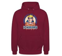 Spreadshirt Naruto Ichiraku Hidden Leaf Village Ramen Shop Sweat À Capuche Unisexe, XL, Bordeaux
