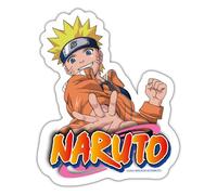Spreadshirt Naruto Logo Officiel Autocollant Sticker, 10 x 10 cm, blanc mat