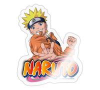Spreadshirt Naruto Logo Officiel Autocollant Sticker, 10 x 10 cm, brillant transparent