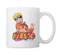 Spreadshirt Naruto Ninja Anime Logo Manga Mug Blanc, taille unique, blanc