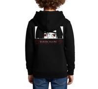 Spreadshirt Naruto Shippuden Le Sharingan D'Uchiha Itachi Sweat À Capuche Enfant Premium, 158/164 (12 Ans), Noir