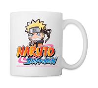 Spreadshirt Naruto Shippuden Ninja Logo Anime Manga Mug Blanc, taille unique, blanc