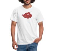 Spreadshirt Naruto Shippuden Nuage D'Akatsuki T-Shirt Homme, L, Blanc