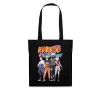 Spreadshirt Naruto Shippuden Sasuke, Naruto, Kakashi & Sakura Tote Bag, taille unique, noir