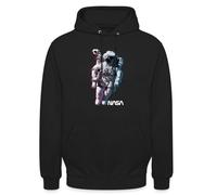 Spreadshirt NASA Astronaute avec Logo Officiel Sweat À Capuche Unisexe, XL, Noir
