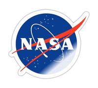 Spreadshirt NASA Logo Classique Autocollant Sticker, 10 x 10 cm, blanc brillant