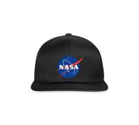 Spreadshirt NASA Logo Classique Casquette Snapback, Taille Unique, Noir/Noir