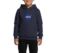 Spreadshirt NASA Logo Classique Sweat À Capuche Enfant Premium, 158/164 (12 Ans), Bleu Marine