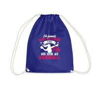 Spreadshirt Ne Jamais sous-Estimer Une Fille Qui Joue Au Handball Sac À Dos Cordon, Taille Unique, Bleu Roi