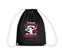 Spreadshirt Ne Jamais sous-Estimer Une Fille Qui Joue Au Handball Sac À Dos Cordon, Taille Unique, Noir